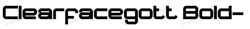 Clearfacegott Bold字体转换